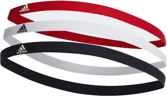  Adidas Hairband 3PP - legend ink/white/active red