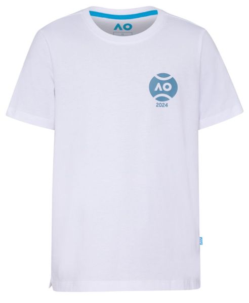 T-krekls zēniem Australian Open Boys T-Shirt Tennis Ball 2024 - white