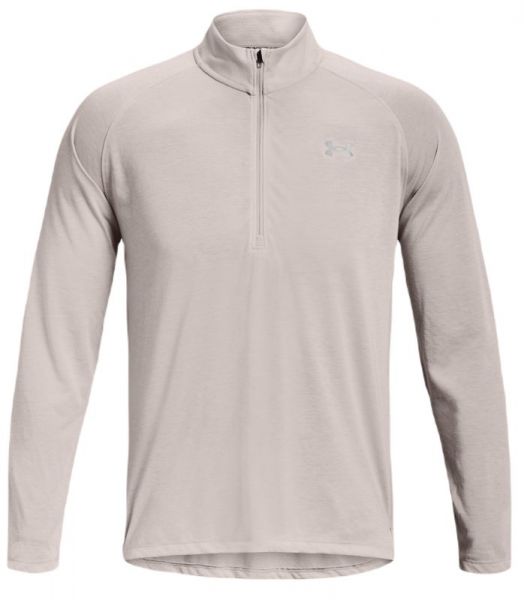 Pánské tenisové tričko Men's UA Streaker Run 1/2 Zip - ghost gray/reflective