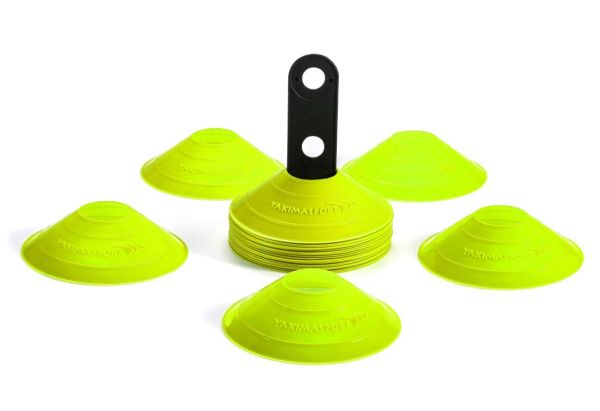 Konusi Yakimasport Marker Cones Set 30P With Stand - Dzeltens