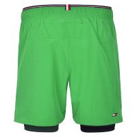 Pánské tenisové kraťasy Tommy Hilfiger 2-1 Essentials Training Shorts - spring lime Pánské tenisové kraťasy Tommy Hilfiger 2-1 Essentials Training Shorts - spring lime