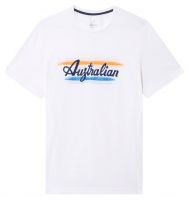 T-shirt pour hommes Australian Cotton T-Shirt Brush Line Print - bianco