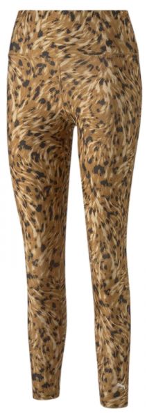 Legíny Puma Safari Glam High Waisted 7/8 Training Leggings - desert tan/fur real print