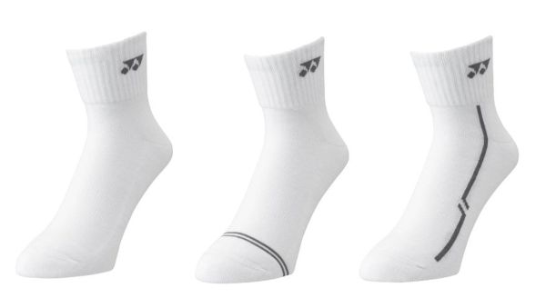 Ponožky Yonex Quarter Socks 3P - white