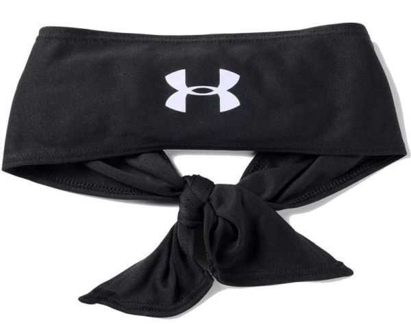 Tennise bandanarätik Under Armour Adult UA Armour Tie Headband - Must, Valge