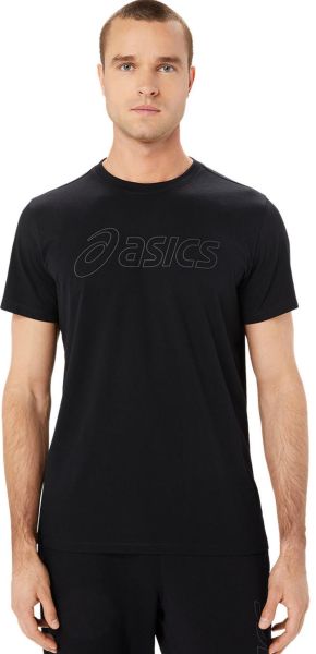 Herren Tennis-T-Shirt Asics Logo Short Sleeve T-Shirt - performance black/graphite grey