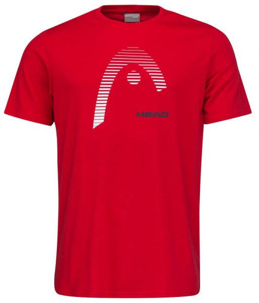 Herren Tennis-T-Shirt Head Club Carl T-Shirt M - red/white