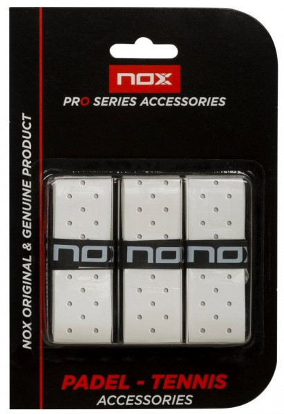 Grips de tennis NOX Overgrip Pro Perforated 3P - white
