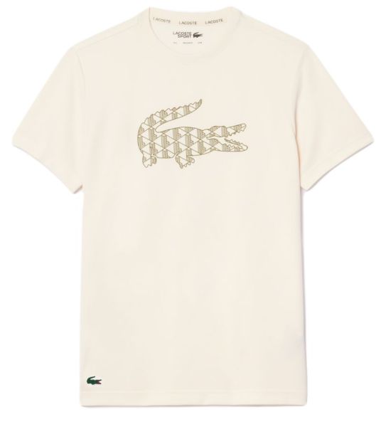 T-shirt pour hommes Lacoste Ultra Dry Pique Tennis T-Shirt - Blanc