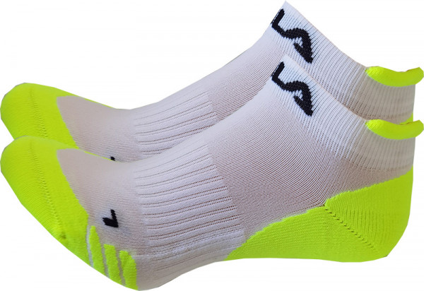  Fila Calza Invisible Running Socks 2P - white/yellow fluo