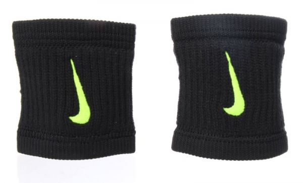 Serre-poignets de tennis Nike Dri-Fit Reveal Wristbands - black/volt/volt