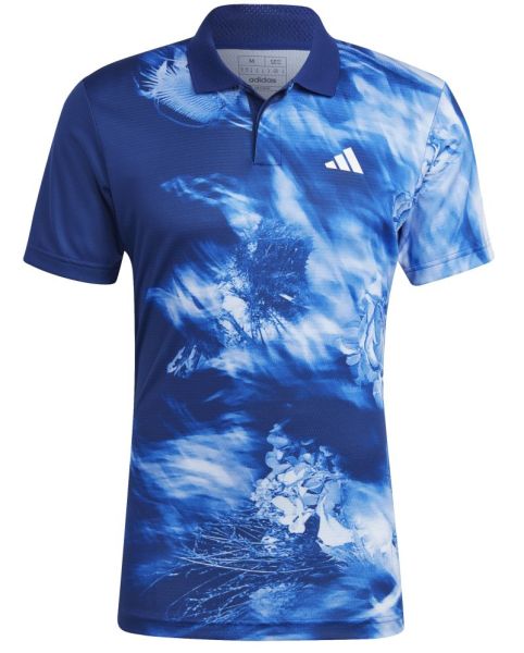 Herren Tennispoloshirt Adidas Melbourne Freelift Polo - multicolor/victory blue/white