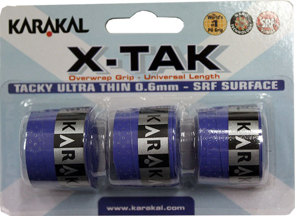 Owijki do squasha Karakal X-TAK (3 szt.) - blue