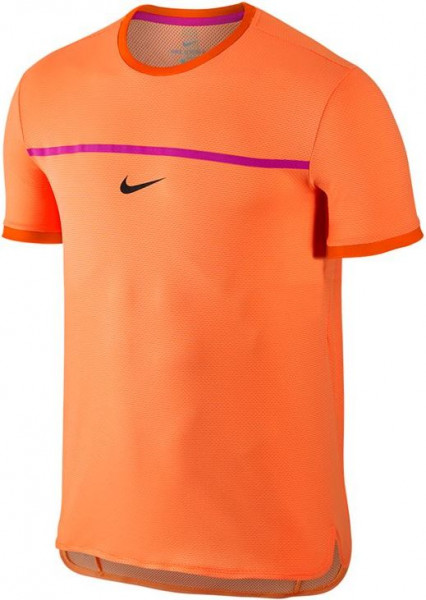 Nike Rafa Challenger Top Short Sleeve Premier - bright citrus/total  orange/black | Tennis Zone | Tennis Shop