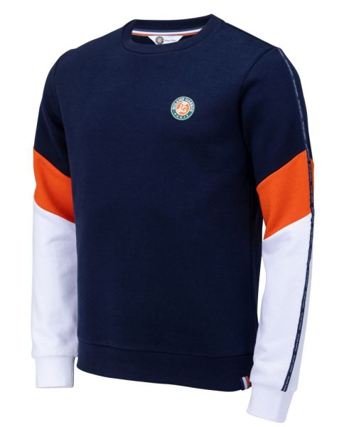 Férfi tenisz pulóver Roland Garros Sweat Shirt Stripes - marine