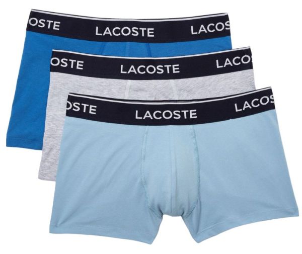 Herren Boxershorts Lacoste Casual Cotton Stretch Boxer 3P - blue/china gray
