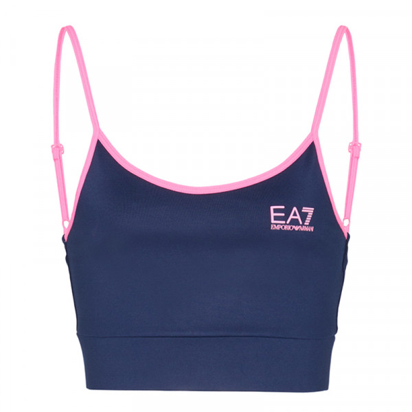 Melltartók EA7 Woman Jersey Sport Bra - navy blue