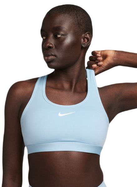 Γυναικεία Μπουστάκι Nike Swoosh Medium Support Non-Padded Sports Bra - light armory bluel/white