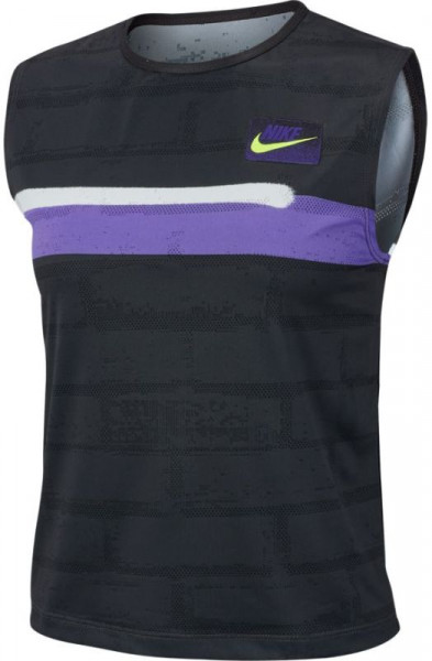  Nike Court Slam Tank NY - off noir/court purple/white/volt