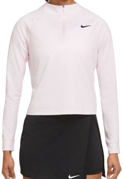 Damski T-shirt (dł. rękaw) Nike Court Dri-Fit Victory Top LS W - regal pink/black