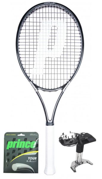 Racchetta Tennis Prince Precision Equipe 280 + corda + servizio di racchetta