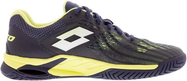 Chaussures de tennis pour hommes Lotto Mirage 100 Speed - navy blue/yellow neon/all white