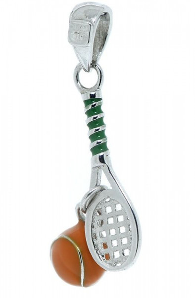 Gedžet Gamma Silent Passion Charm Tennis Racket 925 silver with orange ball