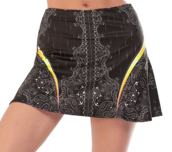 Fustă tenis dame Lucky in Love Paisley In Love Long Paisley For You Skirt - black