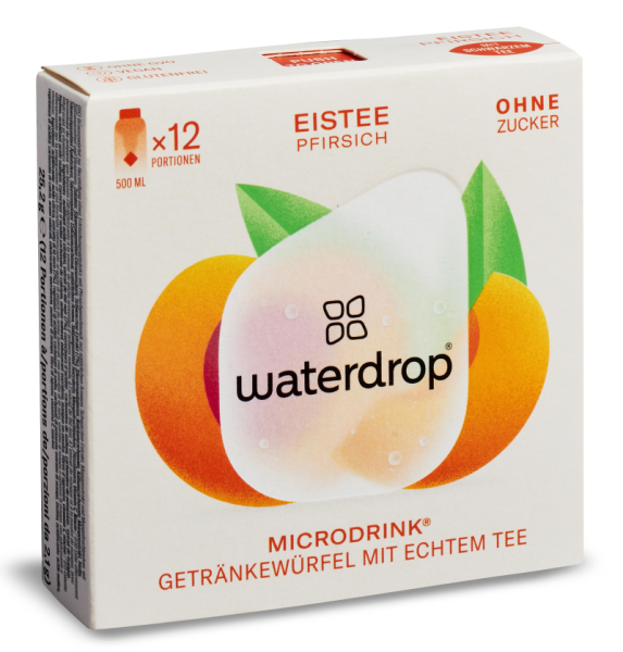 Izotonikas Waterdrop Microdrink Hydration Cubes 12P - ice tea peach