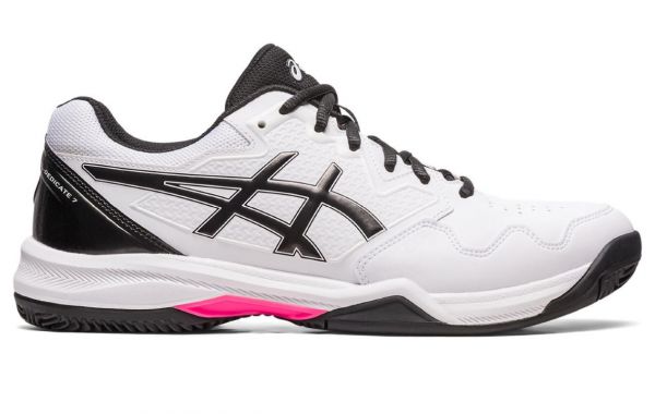 Chaussures de tennis pour hommes Asics Gel-Dedicate 7 Clay - white/hot pink