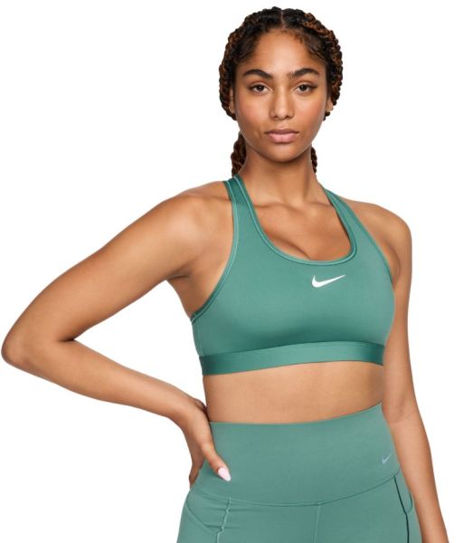 Topp Nike Swoosh Medium Support Non-Padded Sports Bra - bicoastal/white