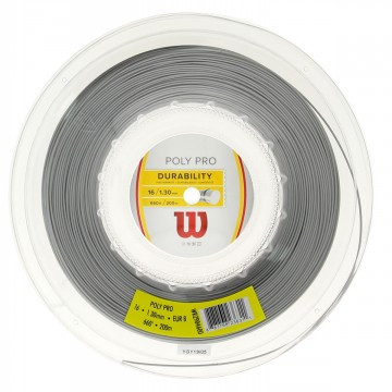Corda da tennis Wilson Poly Pro (200 m) - silver