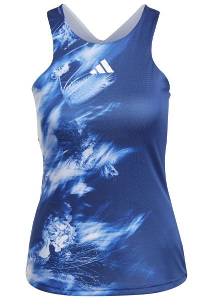 Damen Tennistop Adidas Melbourne Y-Tank - multicolor/victory blue/white