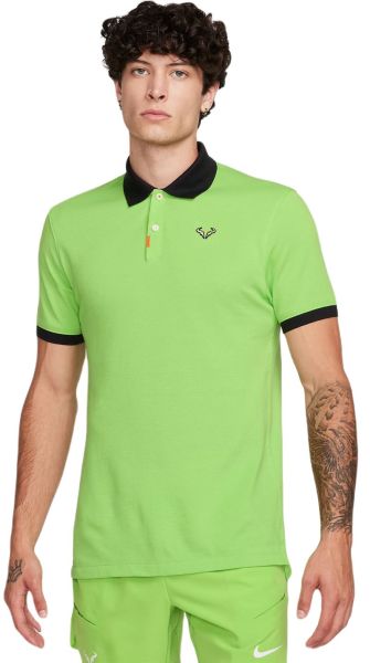 Polo de tennis pour hommes Nike Rafa Slim Polo - action green/light lemon twist