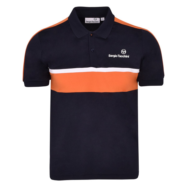 Мъжка тениска с якичка Sergio Tacchini Nasri Polo - navy/orange