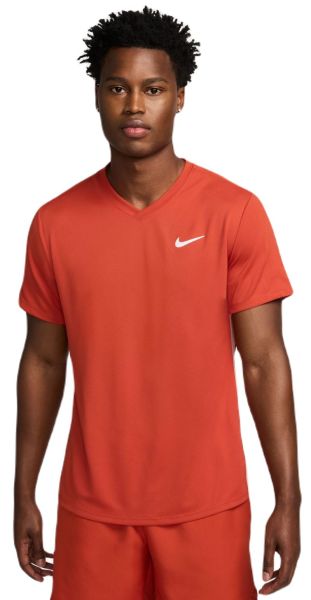 Teniso marškinėliai vyrams Nike Court Dri-Fit Victory Top - rust factor/pink quartz/white