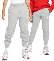 Spodnie dziewczęce Nike Kids Club Fleece Jogger - dark grey heather/base grey/white