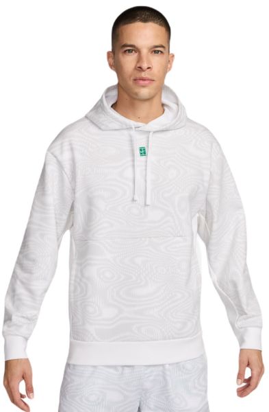 Férfi tenisz pulóver Nike Court Heritage Dri-Fit Fleece Tennis Hoodie - white/white