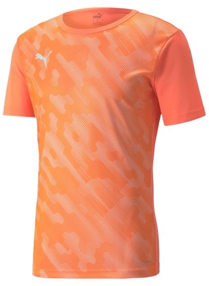 Herren Tennis-T-Shirt Puma Individual Rise Graphic Tee - neon citrus/puma black
