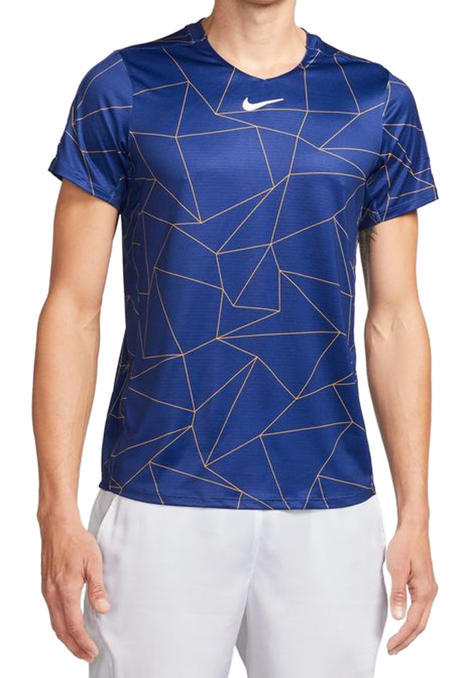 Men #39 s T shirt Nike Court Dri Fit Advantage Crew M deep royal blue