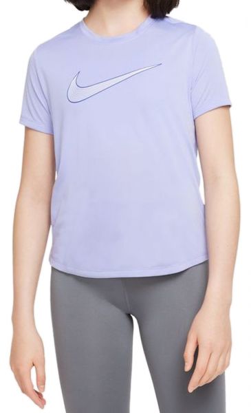 Majica kratkih rukava za djevojčice Nike Dri-Fit One SS Top GX G - light thistle/lapis