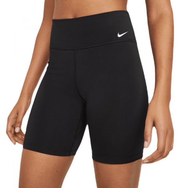 Teniso šortai moterims Nike One Mid-Rise Short 7in - black/white