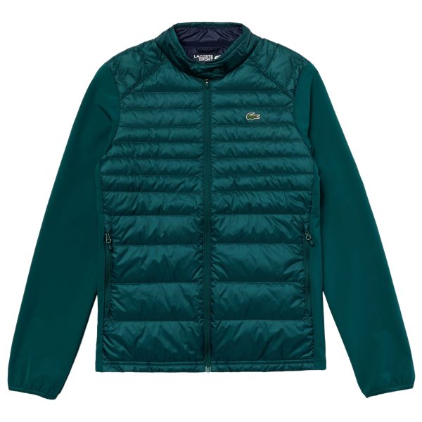  Lacoste Women’s SPORT Water-Resistant Down-Filled Puffer Jacket - green/navy blue