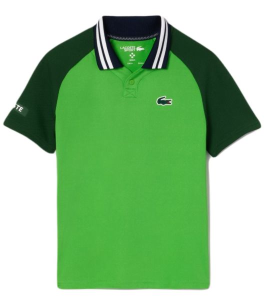 Fiú póló Lacoste Sport X Daniil Medvedev Jersey Polo Shirt - green