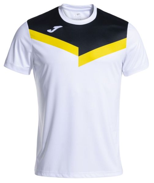 Pánske tričko Joma Court Short Sleeve T-Shirt - Biely, Čierny