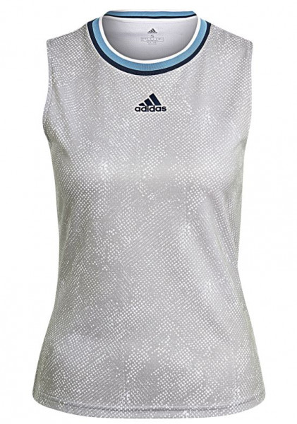 Damen Tennistop Adidas Primeblue Printed Match Tank Top W - white/crew navy