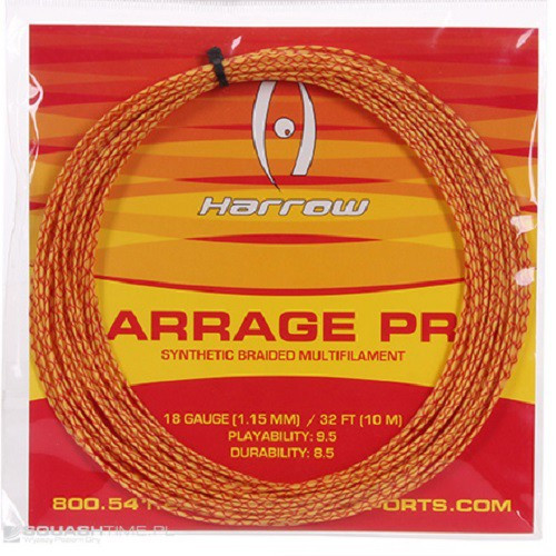 Naciąg do squasha Harrow Barrage Pro 18G (10 m) - yellow/red