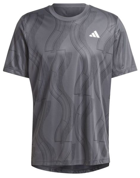 Herren Tennis-T-Shirt Adidas Club Tennis Graphic T-Shirt - carbon/black