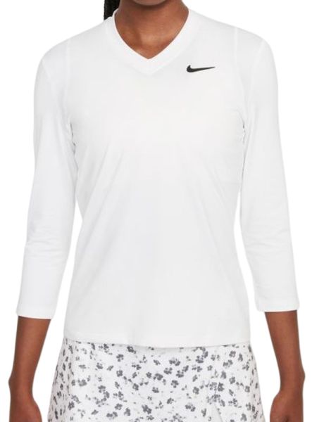 Moteriški marškinėliai Nike Court Victory Dri-Fit Top 3/4 Sleeve W - white/black