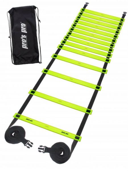 Koordinacinė kopetėlė Pro's Pro Coordination Ladder (6 m) - neon yellow